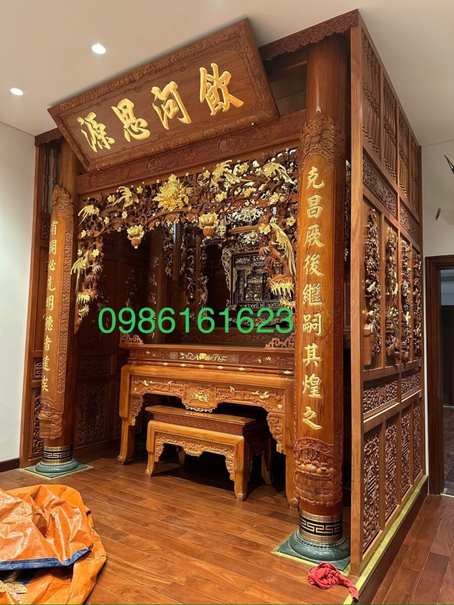 Gian thờ truyền thống cho nhà hiện đại