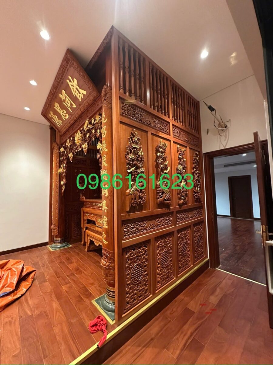 Gian thờ gỗ cho nhà hiện đại