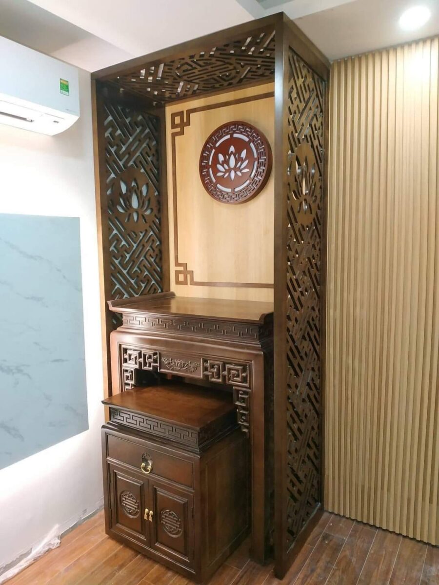 bàn thờ phòng khách chung cư nhỏ