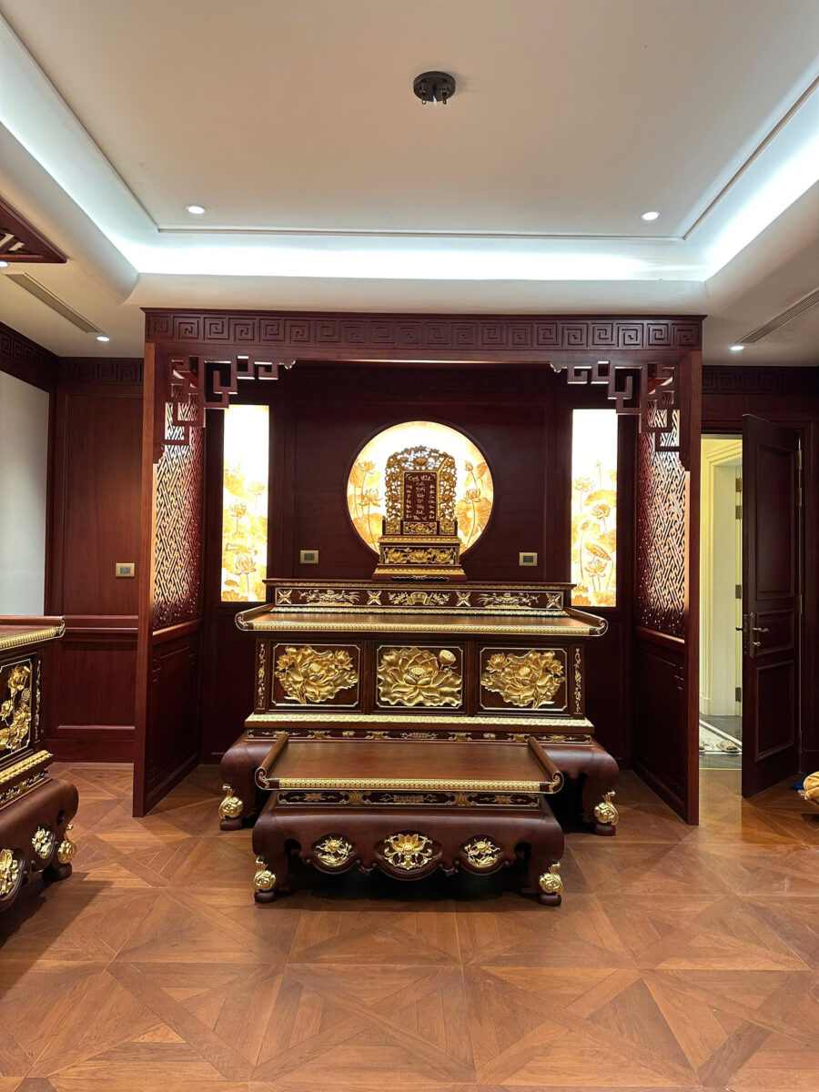 Mẫu Bàn Thờ Gỗ Hương Đẹp – Mẫu Thật Tại Xưởng Sơn Đồng 2 Các mẫu bàn thờ đẹp
