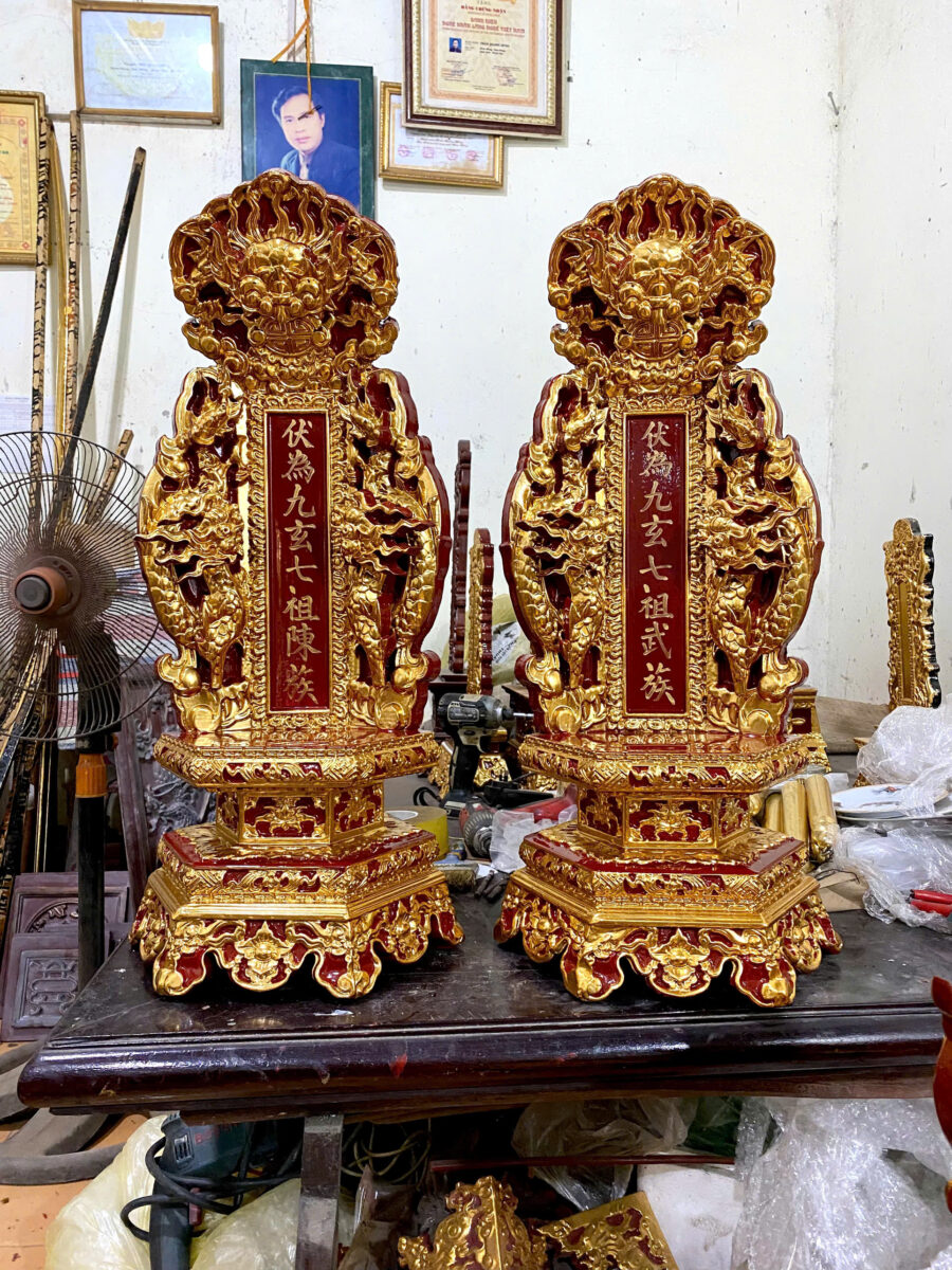 khắc bài vị thờ tổ tiên