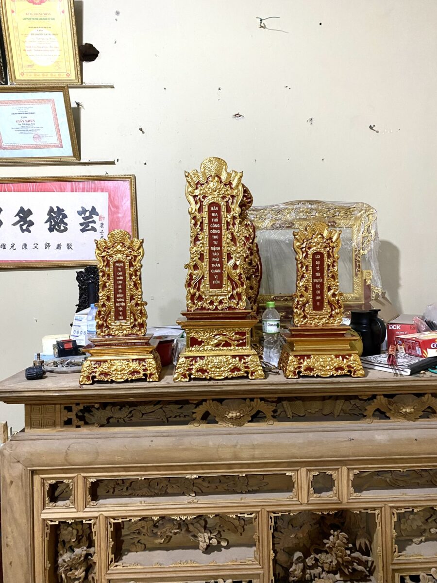 Bộ 3 Bài Vị Chuẩn Nhất: Thần Linh – Gia Tiên – Bà Cô Ông Mãnh | Sơn Đồng Chế Tác