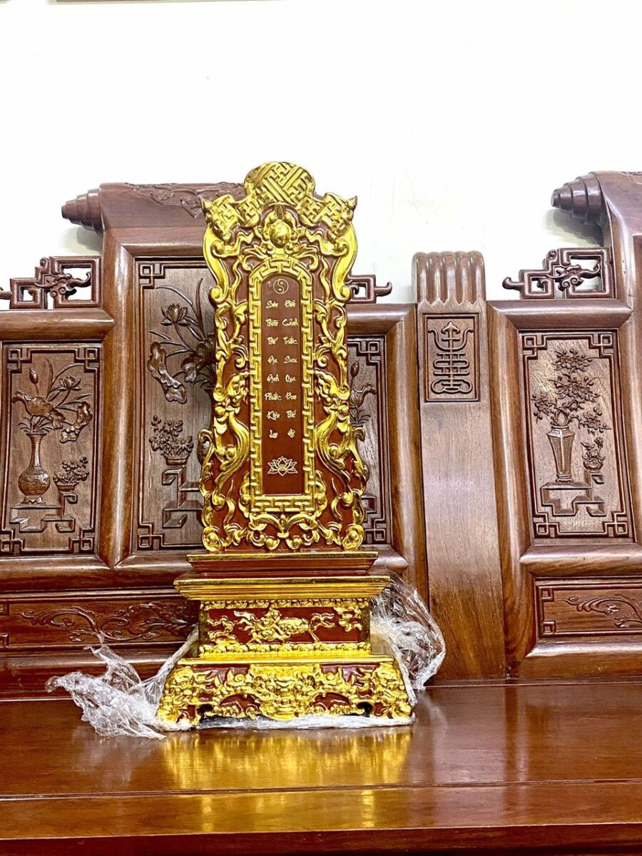 Xưởng nhận làm bài vị gia tiên, Cửu Huyền Thất Tổ, Thần Linh và Bà Cô Ông Mãnh theo mẫu, chữ và kích thước yêu cầu.