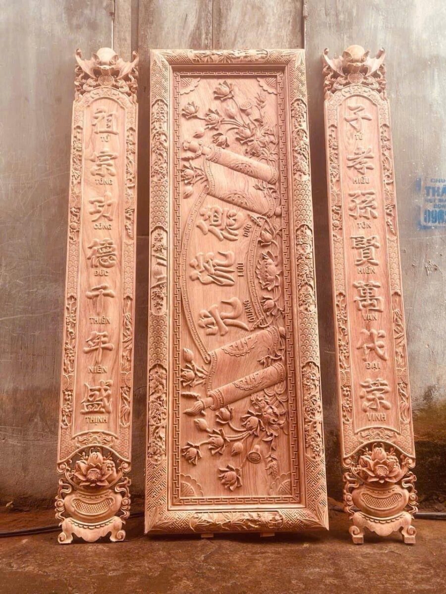 Mẫu cuốn hoành phi câu đối lồng cuốn thư 