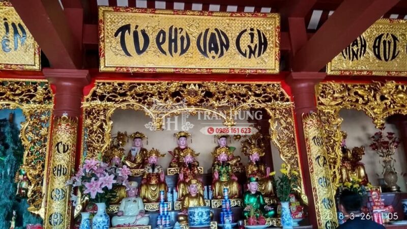 Công Trình Đồ Thờ Tại Chùa Hà Đông – Hoành Phi Câu Đối Chữ Quốc Ngữ Theo Lối Thư Pháp Hình Tròn