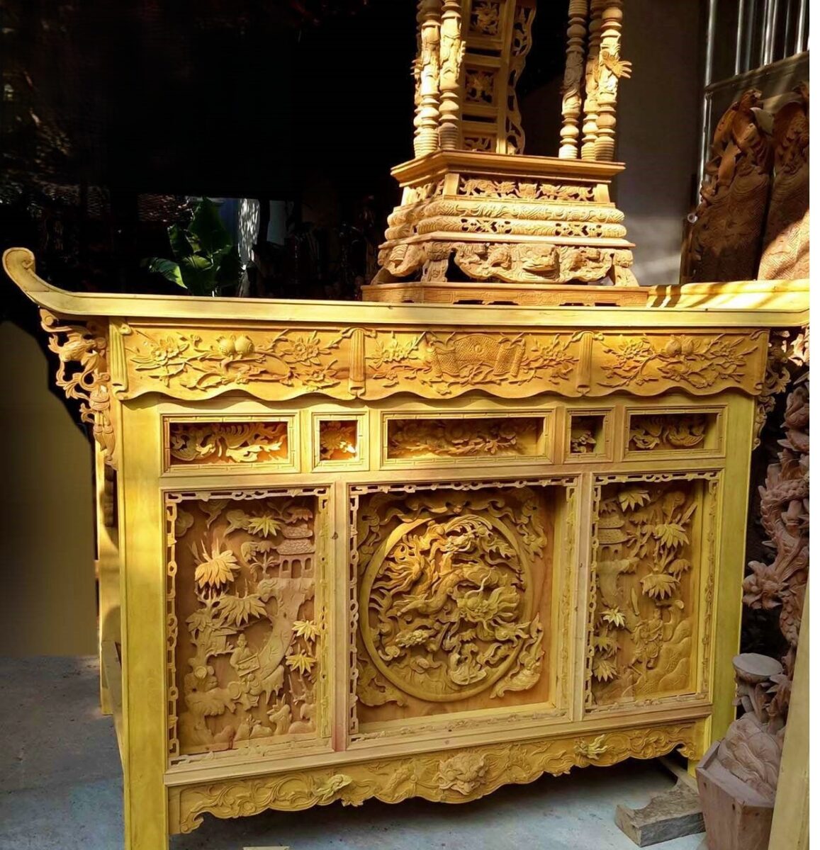 Bàn thờ Chấp tải gỗ mít