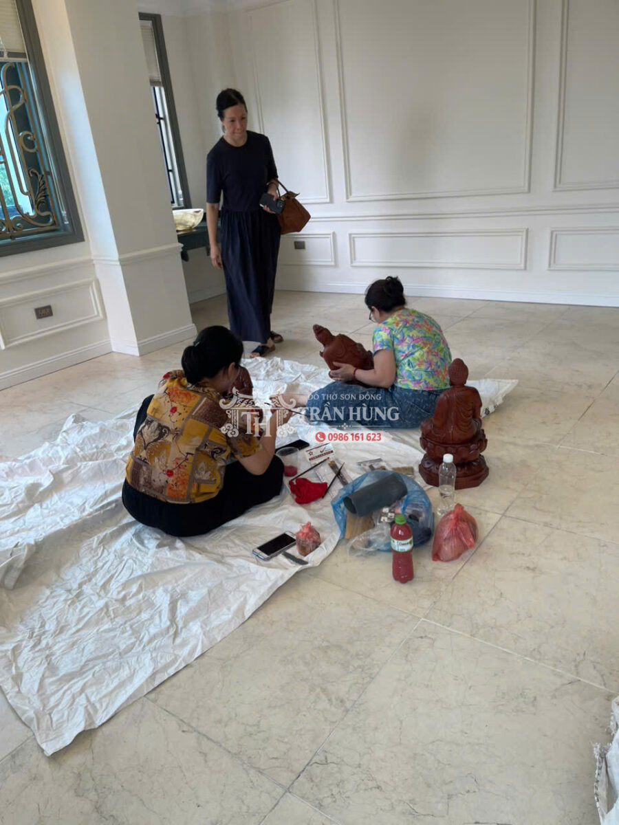 Dát Vàng Đồ Thờ Tại Nhà , dát vàng ta đồ thờ, gia chủ có thể trực tiếp giám sát 