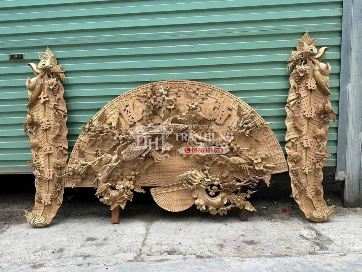 Hàng mộc quạt gỗ trước khi hoàn thiện