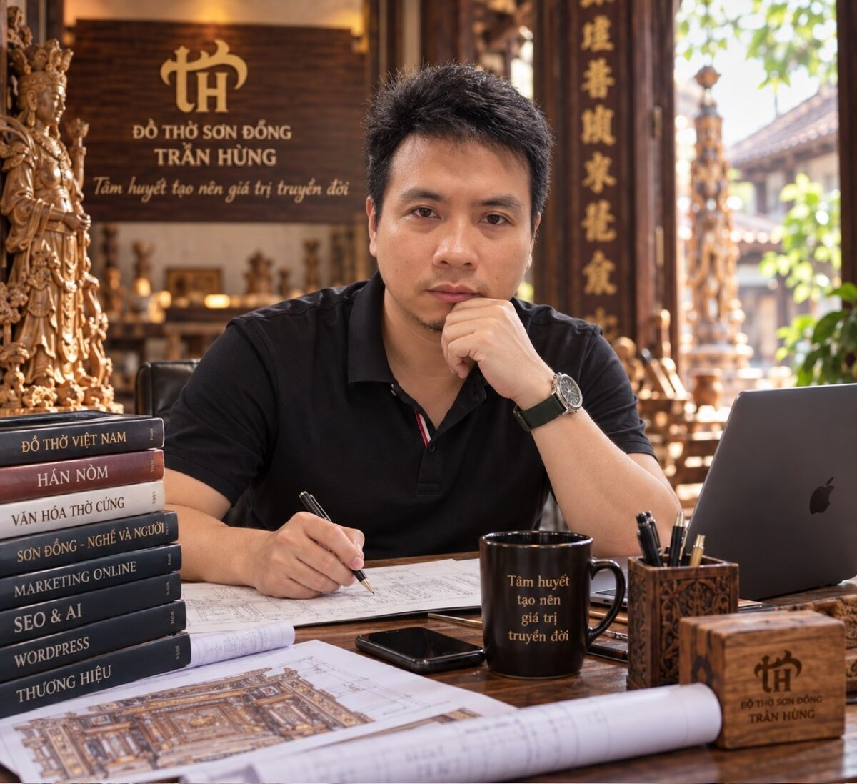 Nghệ nhân Trần Quang Hưng – Người kế nghiệp nghề đồ thờ Sơn Đồng 1 Ảnh Nghệ nhân Trần Quang Hưng - Đồ thờ Sơn Đồng Trần Hùng