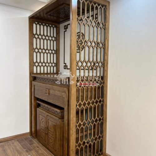 Bàn Thờ Nhỏ Cho Nhà Chung Cư, Nhà Phố – Mẫu 87, 97, 107, 127cm 20 Bàn thờ gỗ nhỏ có tủ phía dưới dùng làm nơi đặt mâm lễ