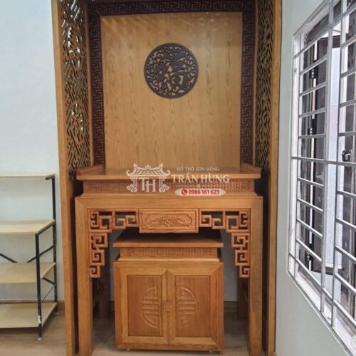 Bàn Thờ Nhỏ Cho Nhà Chung Cư, Nhà Phố – Mẫu 87, 97, 107, 127cm 21 Bàn thờ nhỏ cao 1m27 thiết kế cho không gian diện tích hạn chế