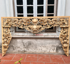 Cửa võng Tứ Linh chạm Long Lân Quy Phụng, mẫu chạm nhiều lớp tại xưởng