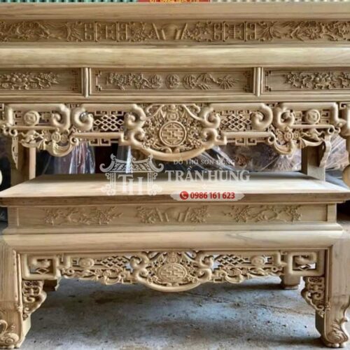 Mẫu Bàn Thờ Gia Tiên Đẹp – Các Kiểu Bàn Thờ Gỗ Phổ Biến 10 mẫu bàn thờ gỗ hương đẹp, mẫu bàn thờ án gian ngũ phúc rơi gậm tiền trạm thủng