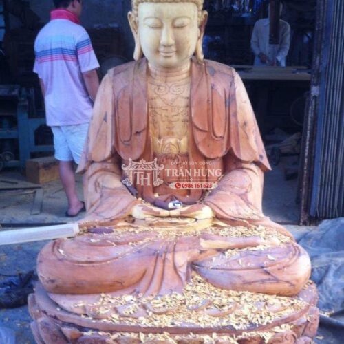 Xưởng Tạc Tượng Phật Bằng Gỗ Sơn Đồng – Nhận Làm Theo Mẫu 13 Sản phẩm tượng phật đang hoàn thiện tại sưởng