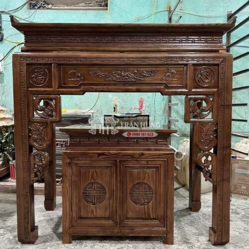 Bàn Thờ Nhỏ Cho Nhà Chung Cư, Nhà Phố – Mẫu 87, 97, 107, 127cm 22 Tủ gầm bàn thờ dùng để cất vàng hương nến và đồ cung lễ